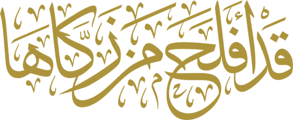 قد افلح من زکاها calligraphy design from the Andalusi design app