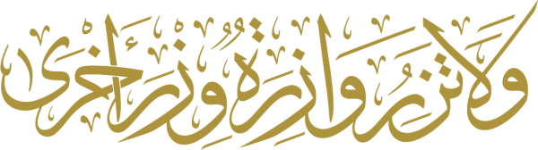 ولا تزر وازرة وزر أخرى calligraphy design from the Andalusi design app