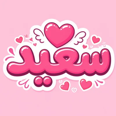 “سعيد” in an AI calligraphy style in Andalusi