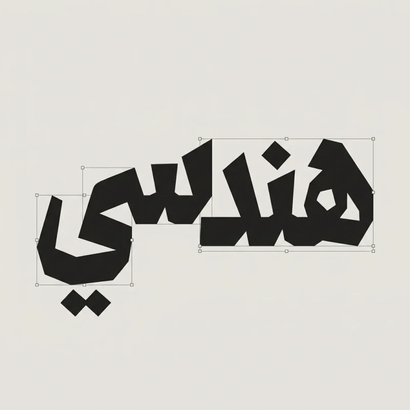 “هندسي” in an AI calligraphy style in Andalusi